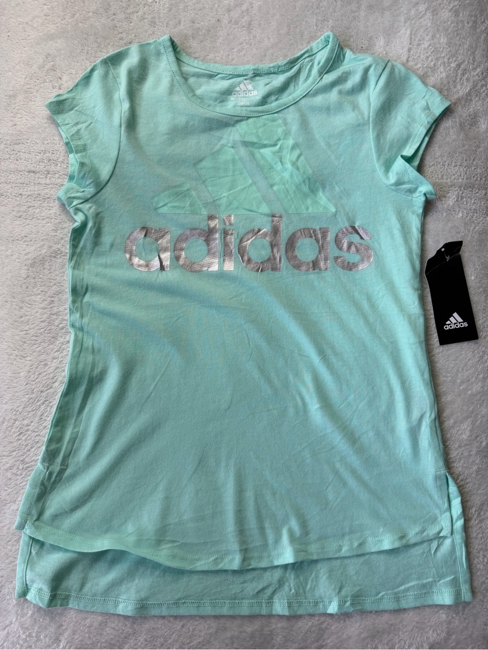adidas Mint Green Short Sleeve Logo Tee